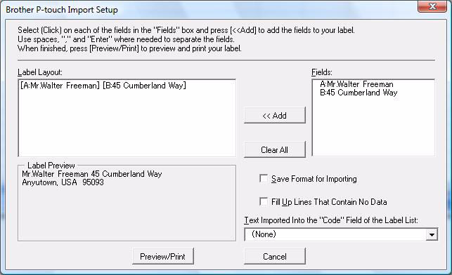 Microsoft Excel Add-In işleviyle, Microsoft Excel 'deki metni doğrudan bir etiket düzenine kopyalayabilirsiniz.