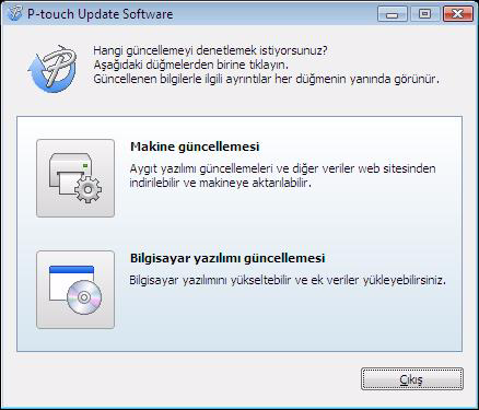 P-touch Editor a Yeni Etiket Koleksiyonu Kategorisi İndirme/P-touch Editor Yazılımını ve P-touch Editor Lite'ı Güncelleme (yalnızca QL-700) P-touch Update Software'i kullanarak, etiket koleksiyonu