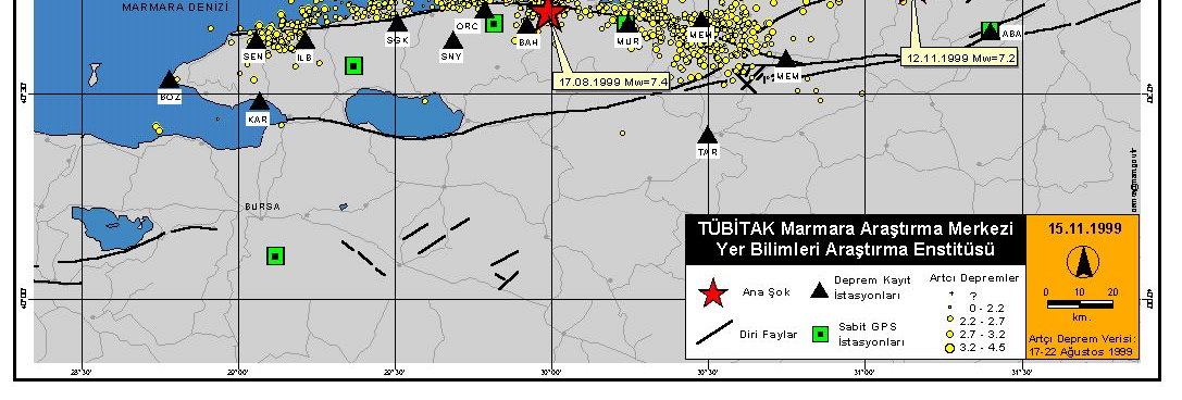 MARMARA 17 A USTOS VE 12 KASIM 1999 DEPREMLER 7.