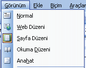 2.1. Sayfa Görünümlerinin Değiştirilmesi Mahmut Gürkan KAYA Bilişim Teknolojileri Öğretmeni MS Word programında belgemizi oluşturma amacımıza uygun bir sayfa görünümü seçebiliriz.