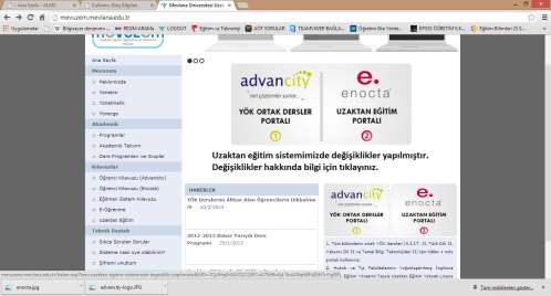 SİSTEME GİRİŞ 1. Web tarayıcınızın adres çubuğuna http://mevuzem.mevlana.edu.tr/ adresini girip Enter tuşuna basınız. Link sizi şu sayfaya yönlendirecektir.