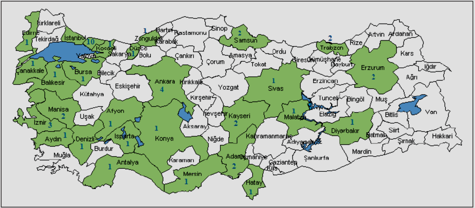 Yayma + Konvansiyonel Kültür + Sıvı Kültür + İDT + Biyokimyasal ya da Moleküler Tiplendirme Yapan