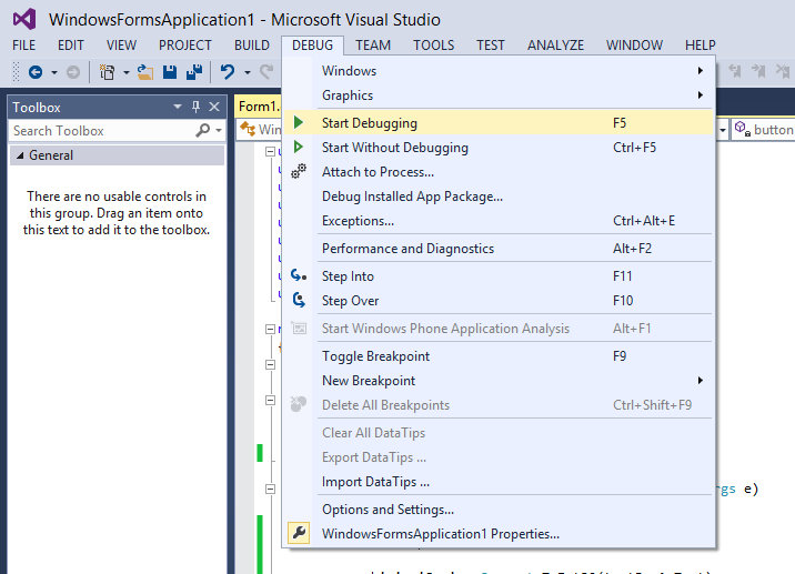 Visual Studio ile Debug Yapma Visual Studio da Debug yapmak için