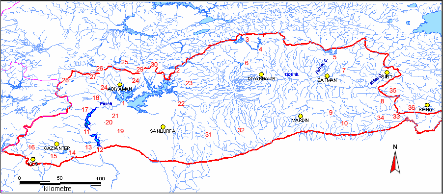 ADIYAMAN KARACADAĞ DIYARBAKIR Dicle N. Batman Ç. BATMAN Botan Ç. SIIRT Fırat N.