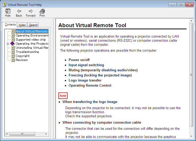 3. Konfor Özellikleri Virtual Remote Tool Çıkış 1 Görev Çubuğu üzerindeki Virtual Remote Tool simgesine tıklayın. Açılır menü görüntülenecektir. 2 Çıkış üstüne tıklayın.