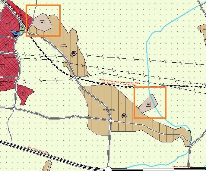 BÖLÜM 5: PLAN KARARLARI 71 Kırsal Nitelikli Yerleşme Alanları (KY) Planda Kırsal Nitelikli Yerleşme Alanları mevcut yapılaşma durumu göz önünde bulundurularak belirlenmiştir.