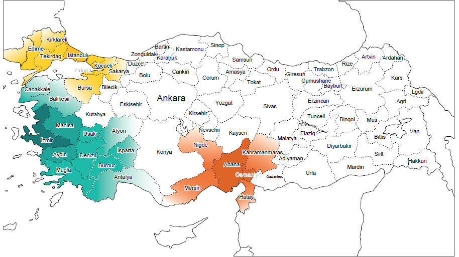 İTÜNOVA Özyeği TTO TEB Ankara TGB (CYBERPARK) Ankara Üni TGB Hacettepe Teknokent ODTÜ Teknokent