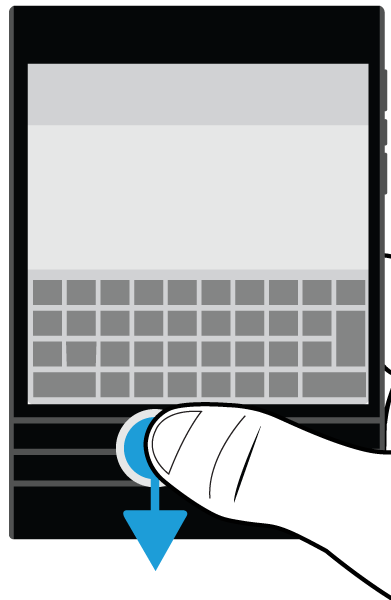 Ayarlar BlackBerry Klavye ile yazma BlackBerry Klavye üç satırlık fiziksel bir klavye ile klavyenin üstünde bulunan ve bir veya daha fazla satırdan oluşan dokunmatik ekran tuşları içerir.