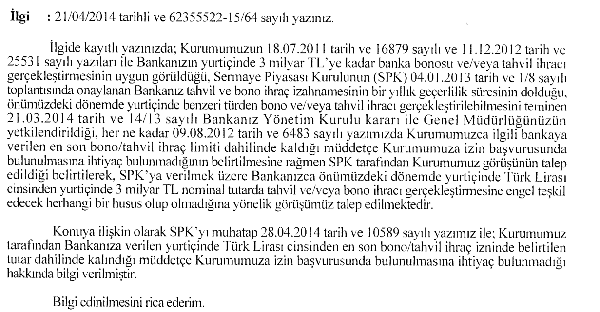 II. YATIRIMCILARA UYARILAR Türkiye de faaliyet gösteren bir kredi kuruluşunun yurt içi şubelerinde gerçek kişiler adına açılmış olan ve münhasıran çek keşide edilmesi dışında ticari işlemlere konu