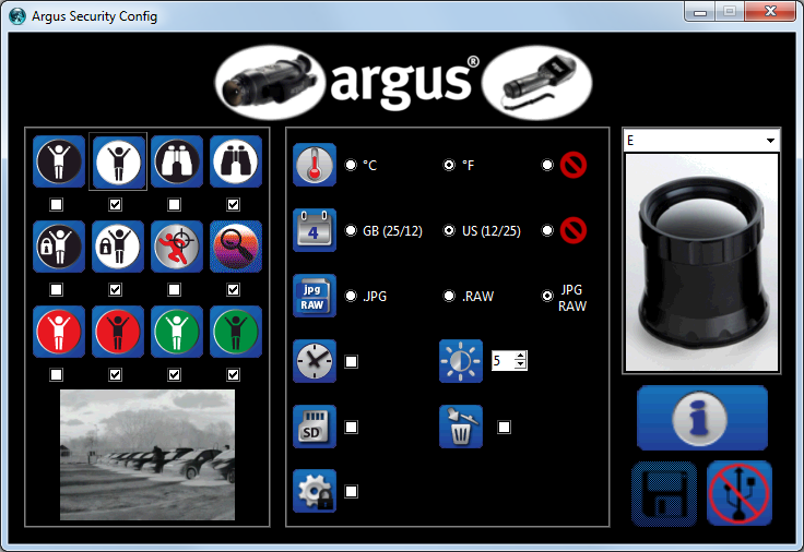 3.8 Yapılandırma Aracı Argus Security Yapılandırma Aracı kameranın yerleşik hafızasında sunulur. Yapılandırma Aracı Windows XP / Vista / Win7 içeren bir bilgisayarda çalışır.