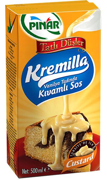 Yeni Ürünler Kremilla Çikolata Latte Yurt dışında custard olarak bilinen ve kullanılan vanilyalı kıvamlı sosu Türk damak