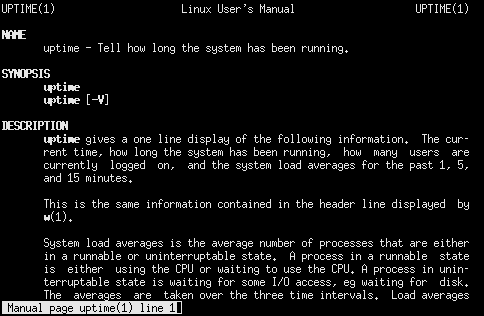 Uptime komutunun çıktısında sonda bulunan sayılar ne anlama gelmektedir? oc@olmak2:~$ uptime 23:56:28 up 1 day, 2:45, 4 users, load average: 0.06, 0.07, 0.