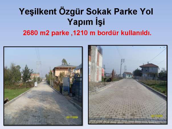 Acısu Menekşe Sokak Parke Yol Yapım İşi