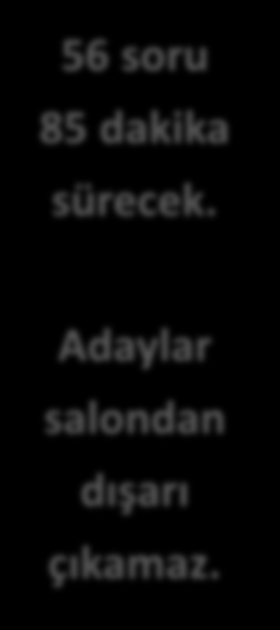 LYS-3, 21 HAZİRAN 2015 PAZAR Sınav Saat 10:00 da Başlatılacak ve Her Bir Testin Soru Kitapçığı Rastgele Dağıtılacaktır. İlk önce Türk Dili ve Edebiyatı Testi verilecek. 56 soru 85 dakika sürecek.