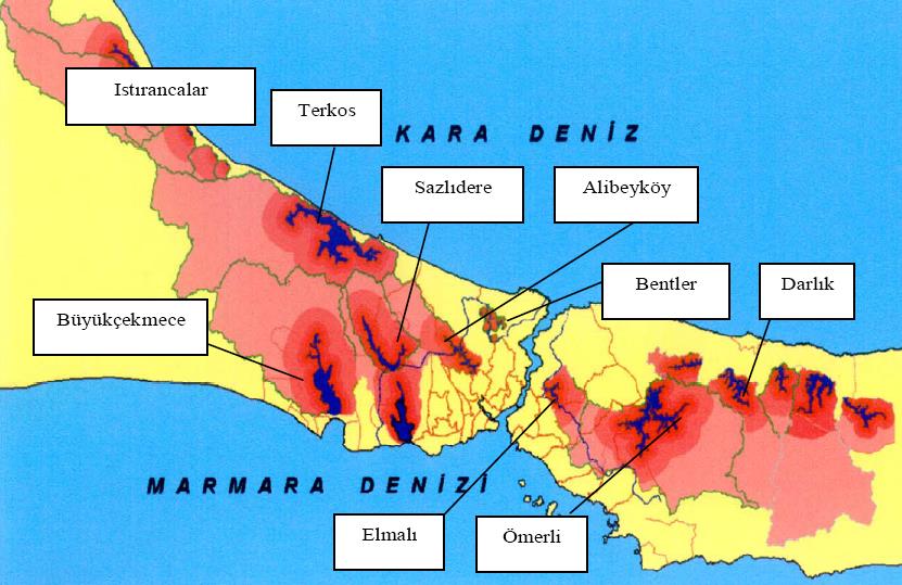 Şekil 18. İstanbul un ekolojik/doğal bütünlük alanı üzerinde 3.