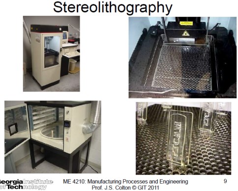 (Stereolithography SLA) (Stereolithography SLA) Stereolithography tekniği oda sıcaklığına sıvı halde bulunan fotopolimer reçine tabakasının noktasal bir morötesi (ultraviyole) veya lazer ışını