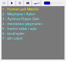 Muhayyer Peşrev, Beste: Tanburi Cemil Bey, Usül: Devr-i Kebir Nevbaharın En Güzel Leylinde Beste: Bilmen Şen, Usül: Ağır Aksak Gezdim Yürüdüm Dün Gece Hicranımı Yendim Beste: Lemi Atlı, Güfte: Semih