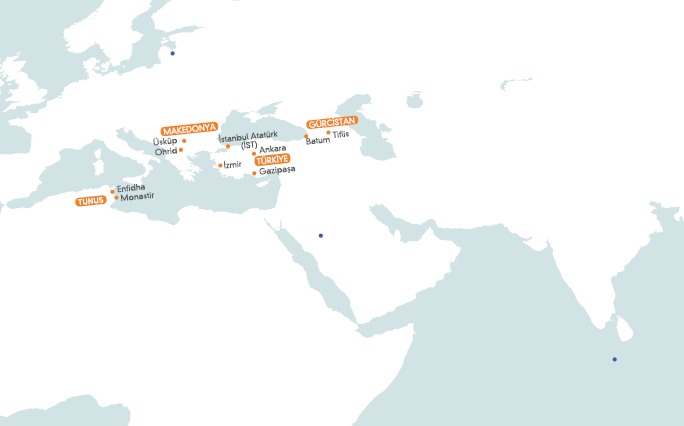 Önemli ölçüde trafik artıģı bekleniyor Bu yüzden, hedef bölge olarak belirlediğimiz Ortadoğu, Afrika, Avrupa, Hindistan ve Rusya yı da içeren