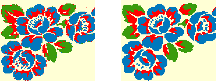 Şekil 28: Renk haritalama tablosu Prosedür: 1. Resimde kalacak renkleri renk paletinden seçin; seçilen renkler alt alta dizilecektir. 2. Renk haritalama tablosunda, ilk sütündan bir renk seçin. 3.