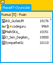 Her masanın/oyunun tüm oyunlar için geçerli olan bazı genel ayarları vardır. Bunlar: - Puanlı Oyun: Oyunun puanlı olup olmadığını ifade eder.