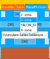 İzlediğiniz oyunun oyun ekranında, 0 menü tuşuna basarak gelen menü'den Oyuna Katıl'ı seçmelisiniz.