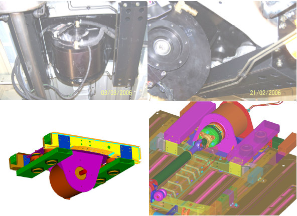 Şekil 5.9 : Elektrik Motoru Bağlama Plakası ve CAD Modeli.