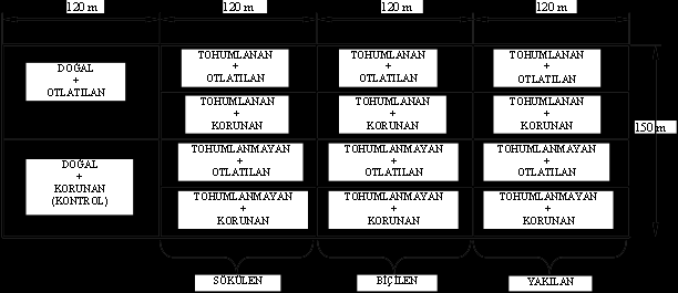 daha uygulanabilir olması nedeniyle seçilmiģtir (Meyer, 1994). Yapay yağmurlama uygulamaları koyunlar merada otlarken 28 30 Ekim 2013 te yapılmıģtır.