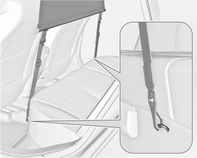 98 Eşya saklama ve bagaj bölümleri Kayış takımı katlanmış ve koltuk minderleri kaldırılmış ise, ön koltukların arkasına takılabilir. Emniyet ağının arkasında herhangi bir şahıs taşınmamalıdır.