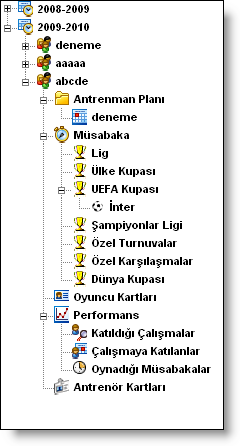 3.5. Maç Planı Her müsabaka öncesi o müsabakaya yönelik özel antrenman planlarının yapılabildiği bölümdür.