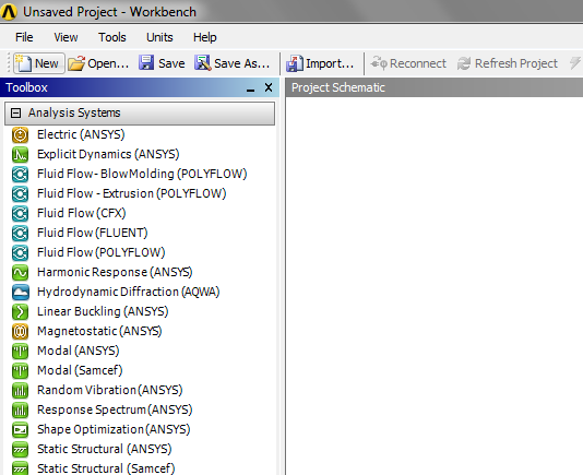 7.5.1 Ansys 12.1 Workbench programının çalıştırılması Başlat (Start )>Tüm Programlar > ANSYS 12.