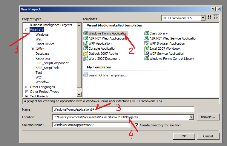 WEB TEKNOLOJİLERİ VISUAL STUDIO DA YENİ BİR PROJE OLUŞTURMA Visual Studio (VS) programını çalıştırdığımızda karşımıza boş bir ekran gelir.