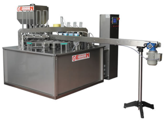 DOLUM VE PAKETLEME MAKİNALARI İMALATI www.endiksiyon.com FOUR BUTTERMILK FILLING MACHINE (EM 4) lı Dokunmatik Ekranlı Servo Motorlu Kapasitesi: 5400 Adet/Saat Dolum Gramajı: 0-500 Gr. Ağırlık: 500 Kg.