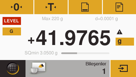 Terazinizin Dokunmatik Ekranı Dil Seçimi Seviyeleme Terazilerin fabrikasyon dil ayarı İngilizcedir.