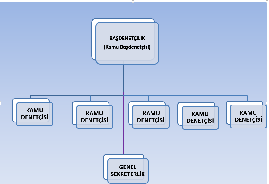 Şekil 1- Kamu Denetçiliği Kurumu Organizasyon Şeması Ancak, 6328 sayılı Kamu Denetçiliği Kurumu Kanunu nda Kurumumuzun ana hizmetlerini yerine getirmede yardımcı ve danışma faaliyetlerini sunacak