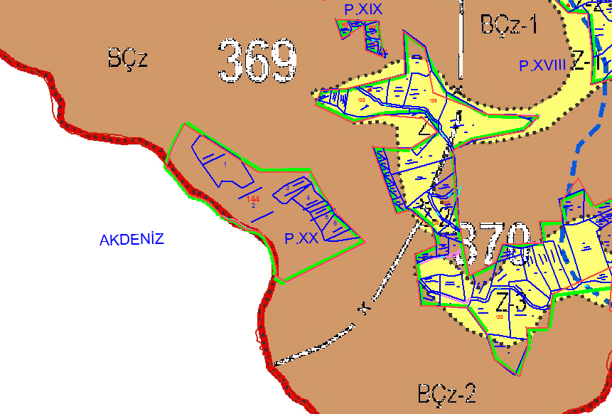 Çalışma konusu taşınmaz Şekil 6: Kalkan Orman İşletme Şefliği Amenajman Planı Haritası 8- Tüm bu veriler ışığı altında; a) 6831 sayılı Orman Kanunun 3302 sayılı Kanunla değişik 2.