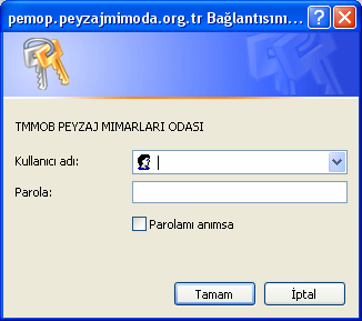 ÜYE LOGIN Oda tarafından verilen kullanıcı adı, parola ve şifre ile üyelerin bilgilerini kendilerinin güncellemesini sağlayan bölümdür. Đnternet tarayıcınızdan http://pemop.peyzajmimoda.org.