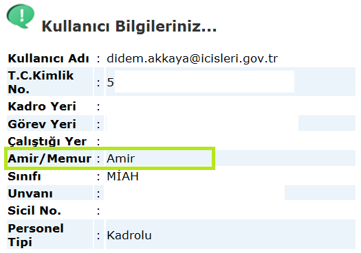 1. Giriş Yetki Modülü üzerinde yapılan revizyon kapsamında; sayfa yetkilendirme, birim yetkilendirme ve yetki kopyalama işlemleri amir onayına bağlanmıştır.