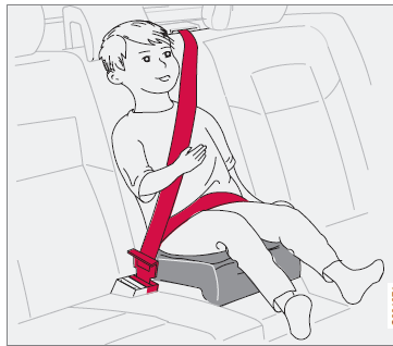 Önerilen çocuk koltukları - Örnek Entegre çocuk minderi Orta arka koltuk için olan Volvo'nun entegre çocuk minderi çocuklara en iyi korumayı sağlayacak şekilde