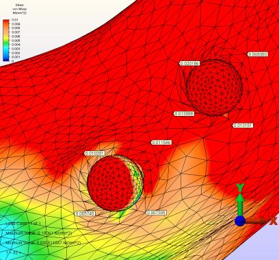 MPa 81 A B C D E F ġekil 3.7. Vertikal yükleme sonucunda spongiyoz kemikte Von Mises stres dağılımının incelenmesi.