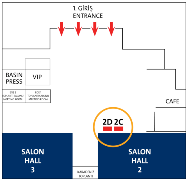 750 Euro + KDV Dimensions: 120 cm height x 200 cm width Technical Specifications : Horizontally Panel, Duratrans Printing Technical Application: TÜYAP will undertake the placement.