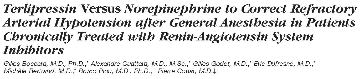 Karotid endartektomi ve perioperatif hipotansiyon (n:20) (uzun dönem ACE inhibitörü kullanan hastalar) Hipotansiyon SAB 90 mmhg Girişe göre SAB %30 Efedrin 6 mg bolus 3 kez tekrarlanmasına rağmen