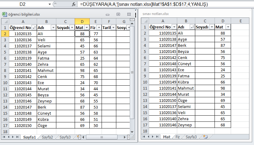 TOPLA.ÇARPIM Hücreye (=TOPLA.