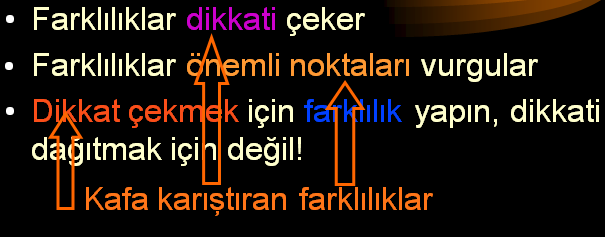 Şekil 1. Daha sade ve çok karışıl grafik gösterimine bir örnek Şerif fontlar ekranda zor okunur (32 punto). Sanserif fontlar daha kolay okunur (32 punto). İtalik yazıların ekranda okunması zordur.