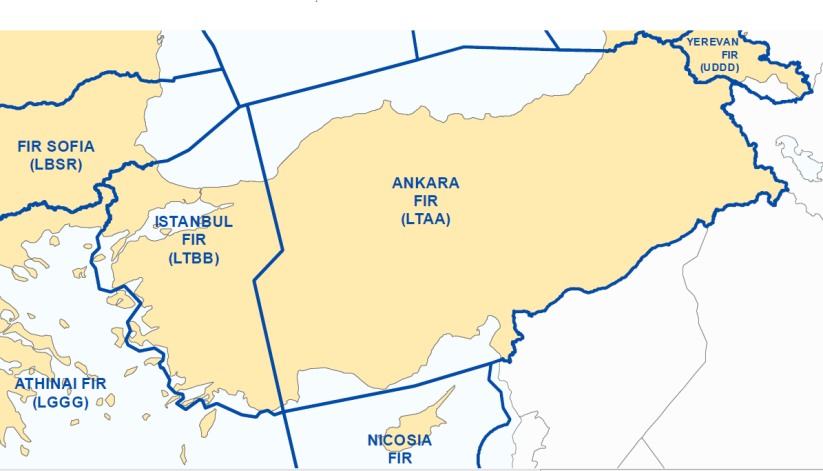 Şekil 1: LTAA ve LTBB FIR Sahaları [Eurocontrol, 2014] SIGMET (Significant Meteorological information) raporları, Meteoroloji Gözlem Ofislerinin (Atatürk ve Esenboğa Havalimanları) en önemli