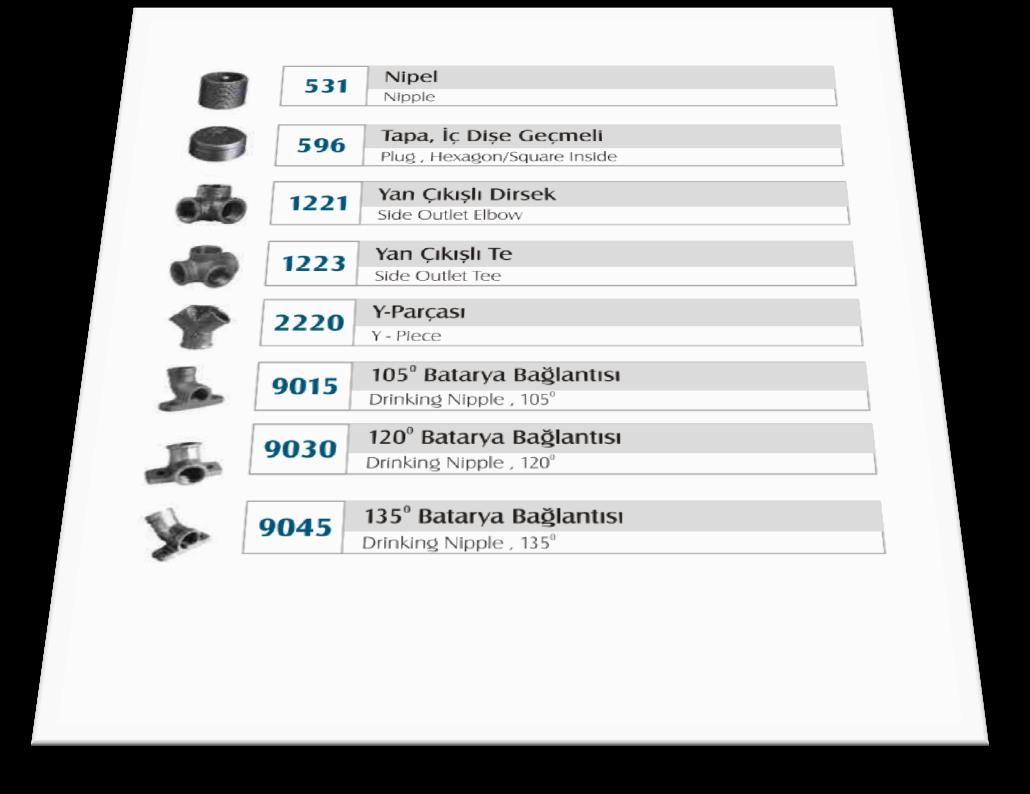 Ürün Çeşitliliği PD Fittings ürün