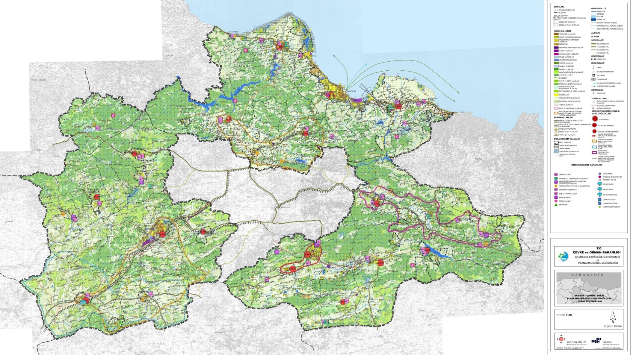 Ek-1 - Samsun-Çorum-Tokat Planlama Bölgesi 1/100.