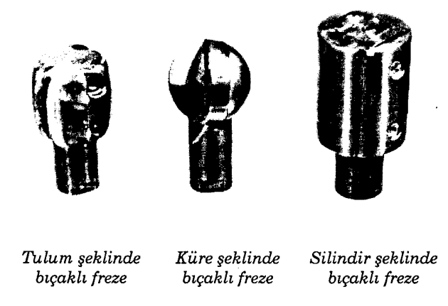 3.2. Freze BaĢlıkları Raspa frezesi de denilen freze baģlıkları, kaba ya da ince özellikli