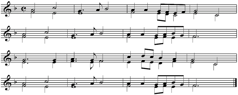 140 AKÜ AMADER / SAYI 1 Şekil 15: İki Seslendirme Örneği F.Schubert Şarkı Yazma Buraya kadar çeşitli formlarda ezgi yazma ve iki seslendirme ile ilgili izlenen yol anlatılmıştır.