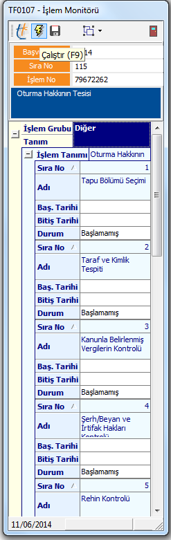 1. Aşama Tapu Bölümü Seçimi Yürürlük Tarihi: 12/09/2014