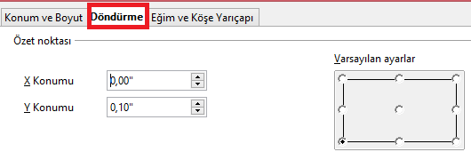 Sabitleyici sayfaya olarak seçilirse metnin hareket alanını sayfa olarak sınırlar. Yani kenar boşlukları da dahil her yanda istenilen yere yerleştirilebilir.